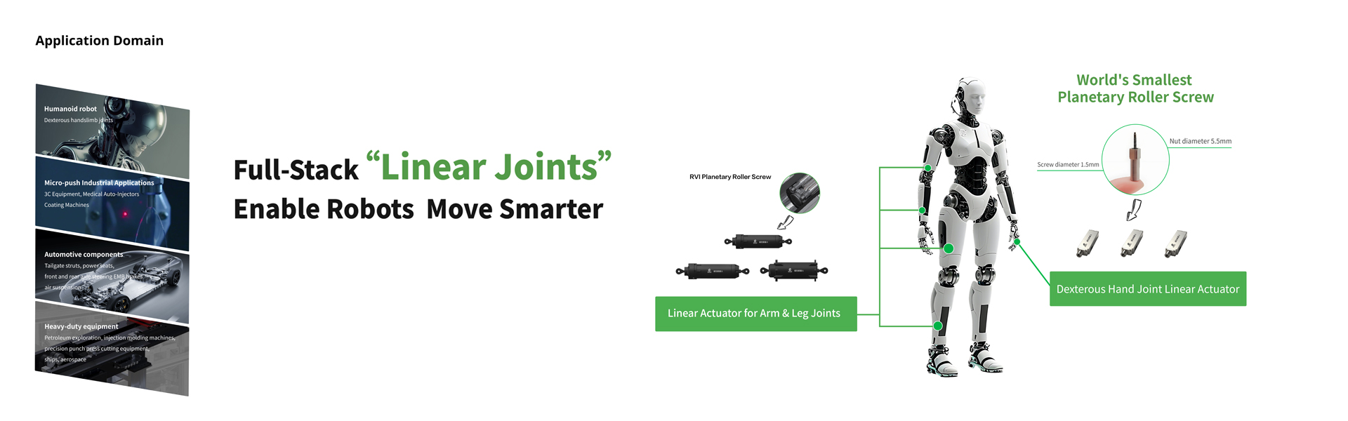 NOUS ROBOT - Humanoid Robot Leg & Arm Linear Actuator Series